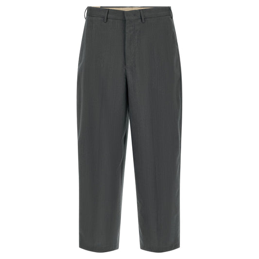 PT Torino Gray Virgin Wool Dress Pants