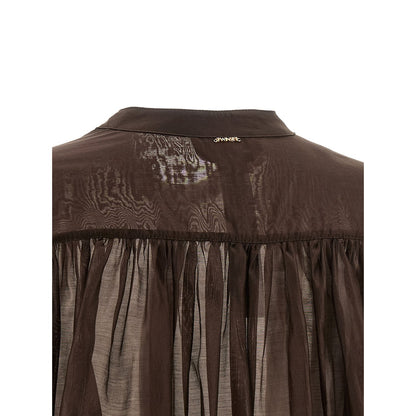 Twinset Brown Lycra Blouse