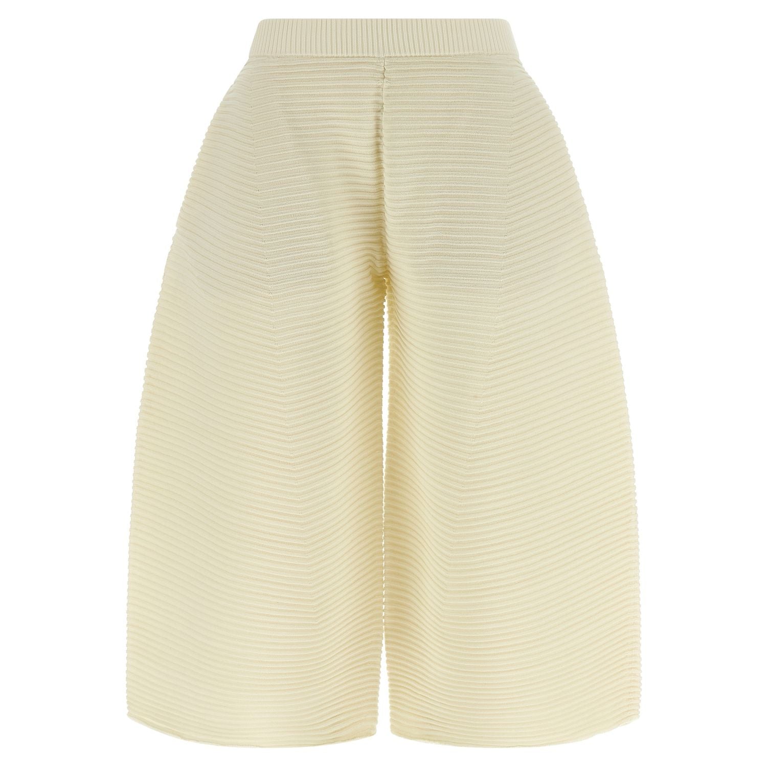 Issey Miyake White Polyester Cropped Pants