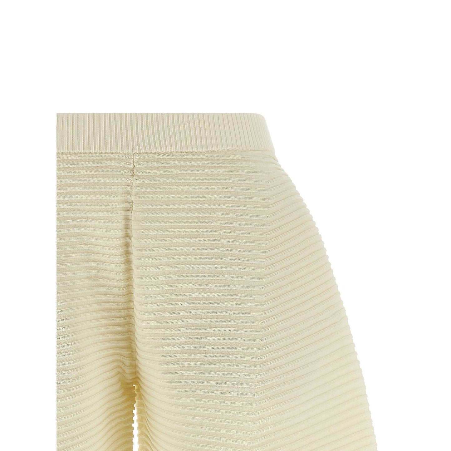 Issey Miyake White Polyester Cropped Pants
