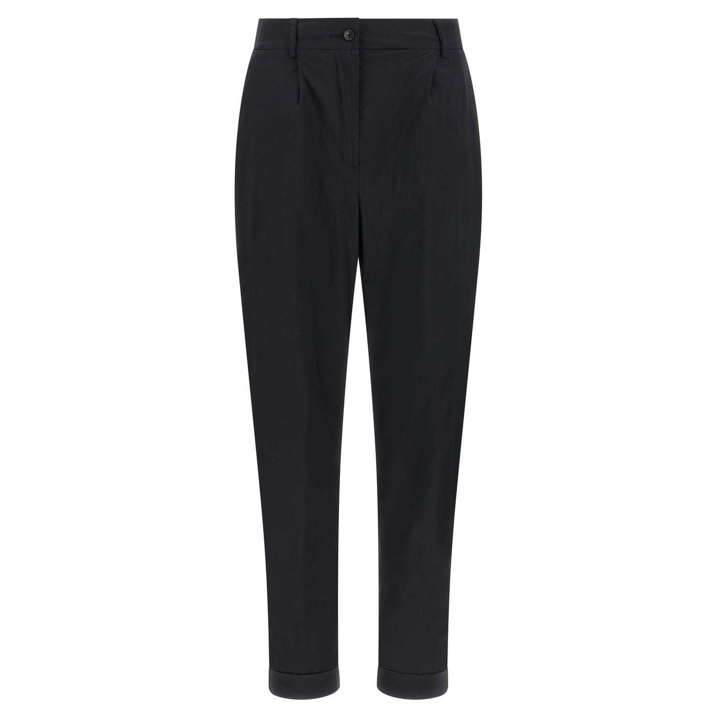 Kiton Black Cotton Casual Pants