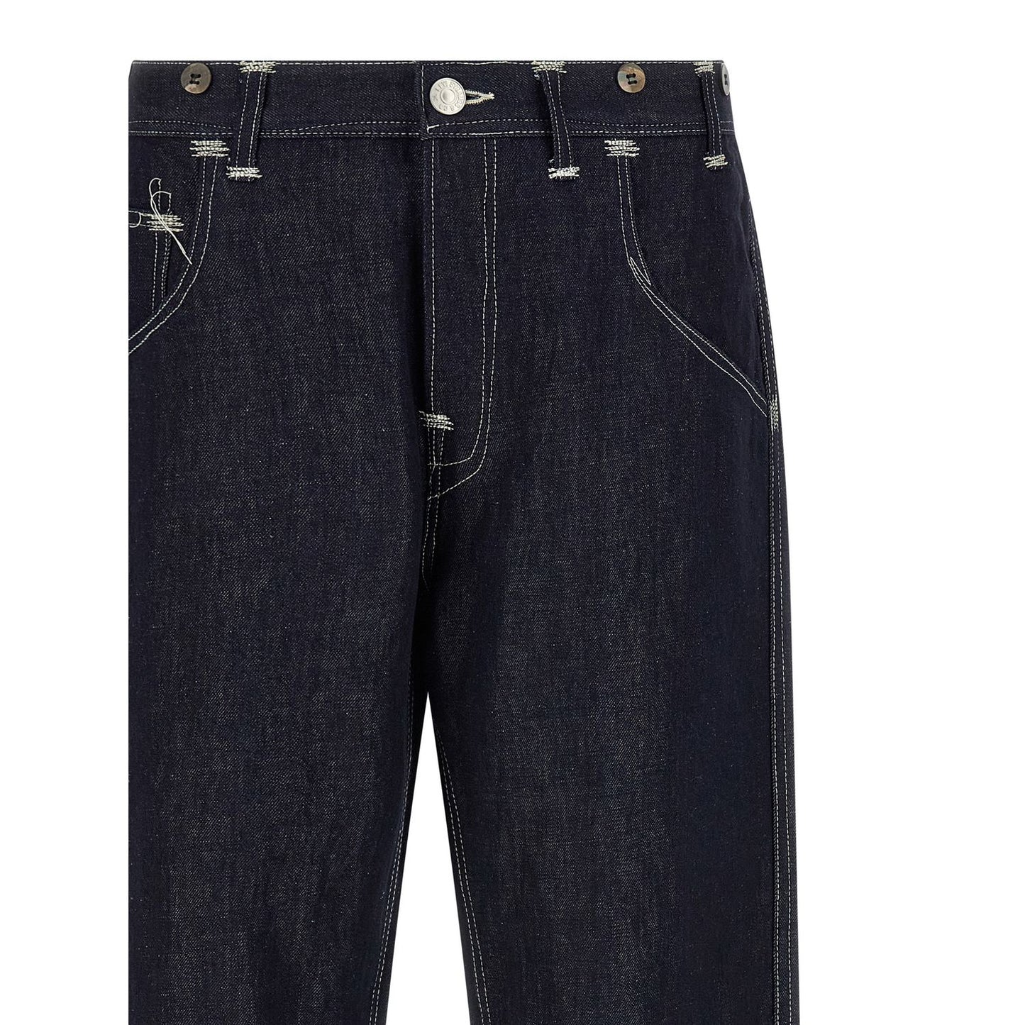 Junya Watanabe Blue Cotton Straight-Leg Jeans