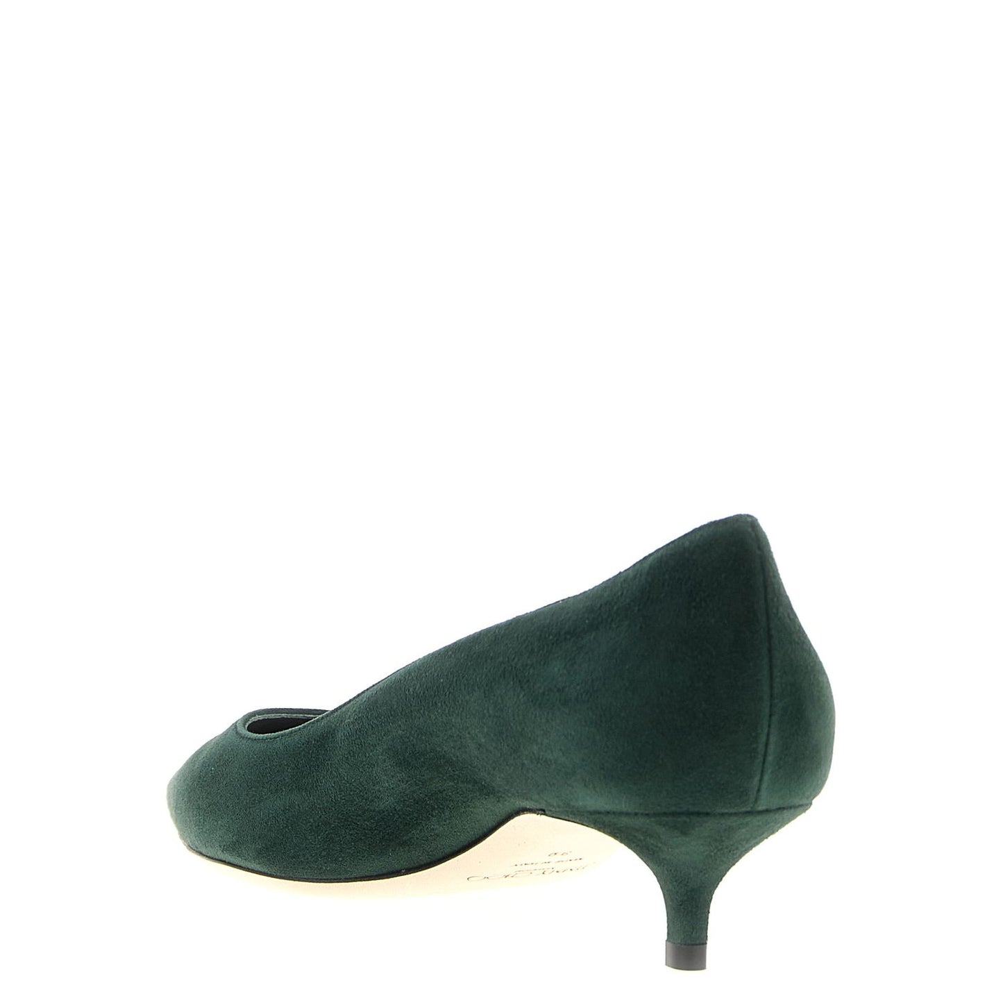 Jimmy Choo Bicolor Leather Mid Heel Pumps