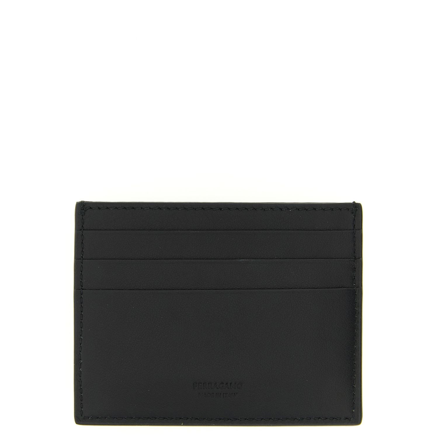 Ferragamo Black Calfskin Cardholder