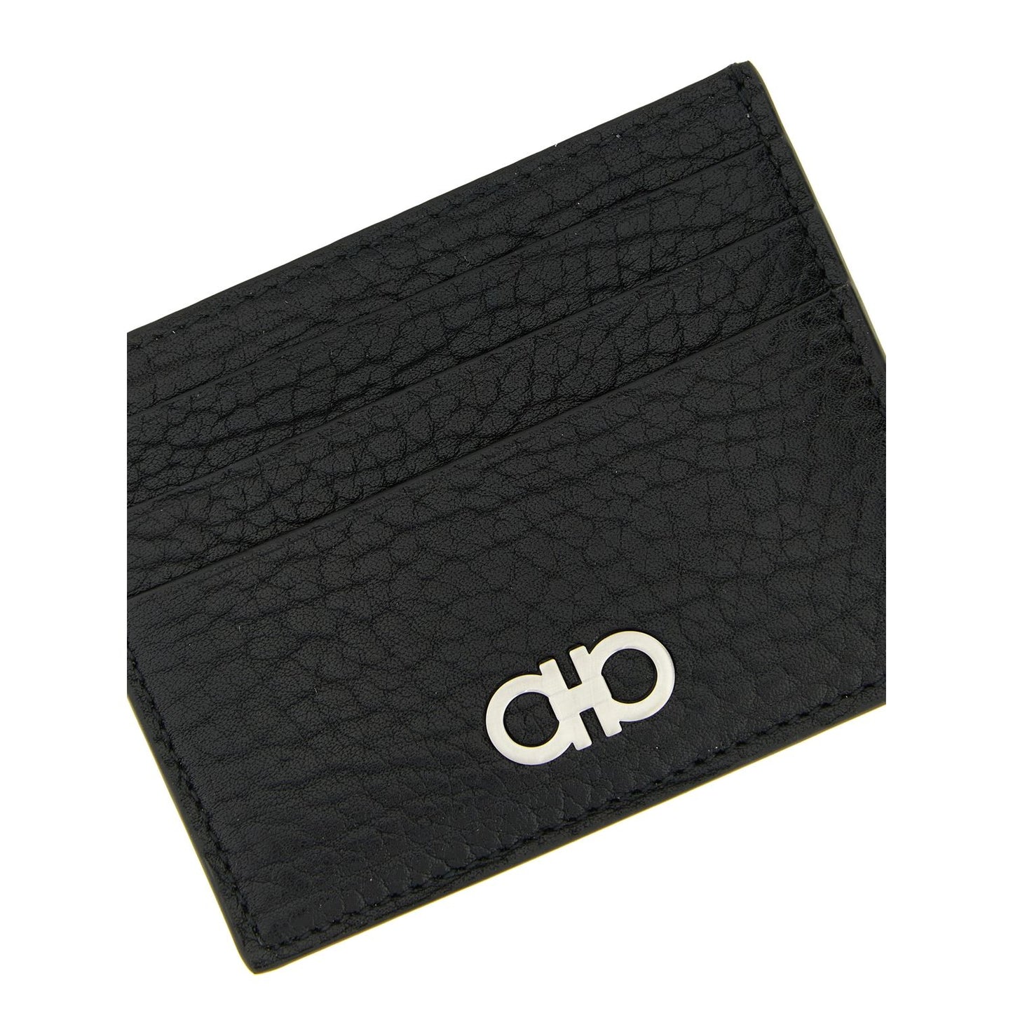 Ferragamo Black Calfskin Cardholder