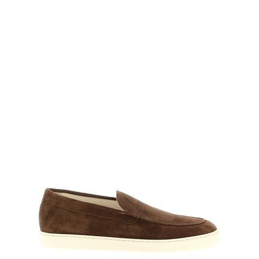 Brunello Cucinelli Brown Calfskin Slip-On Loafers