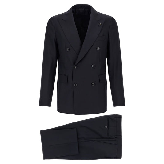 Tagliatore Blue Virgin Wool Two-Piece Suit