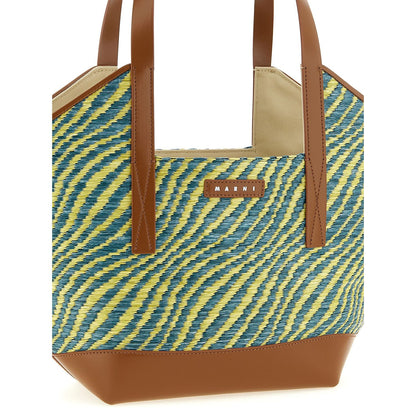 Marni Bicolor Polyamide Tote Bag