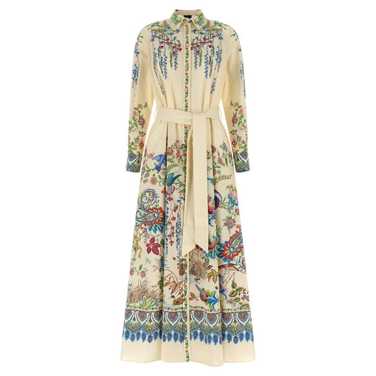 Etro Multicolor Cotton Long Dress