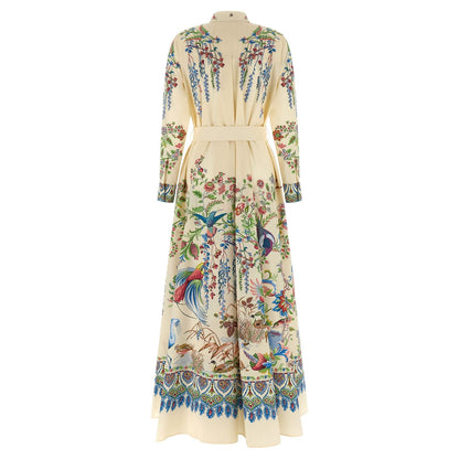 Etro Multicolor Cotton Long Dress