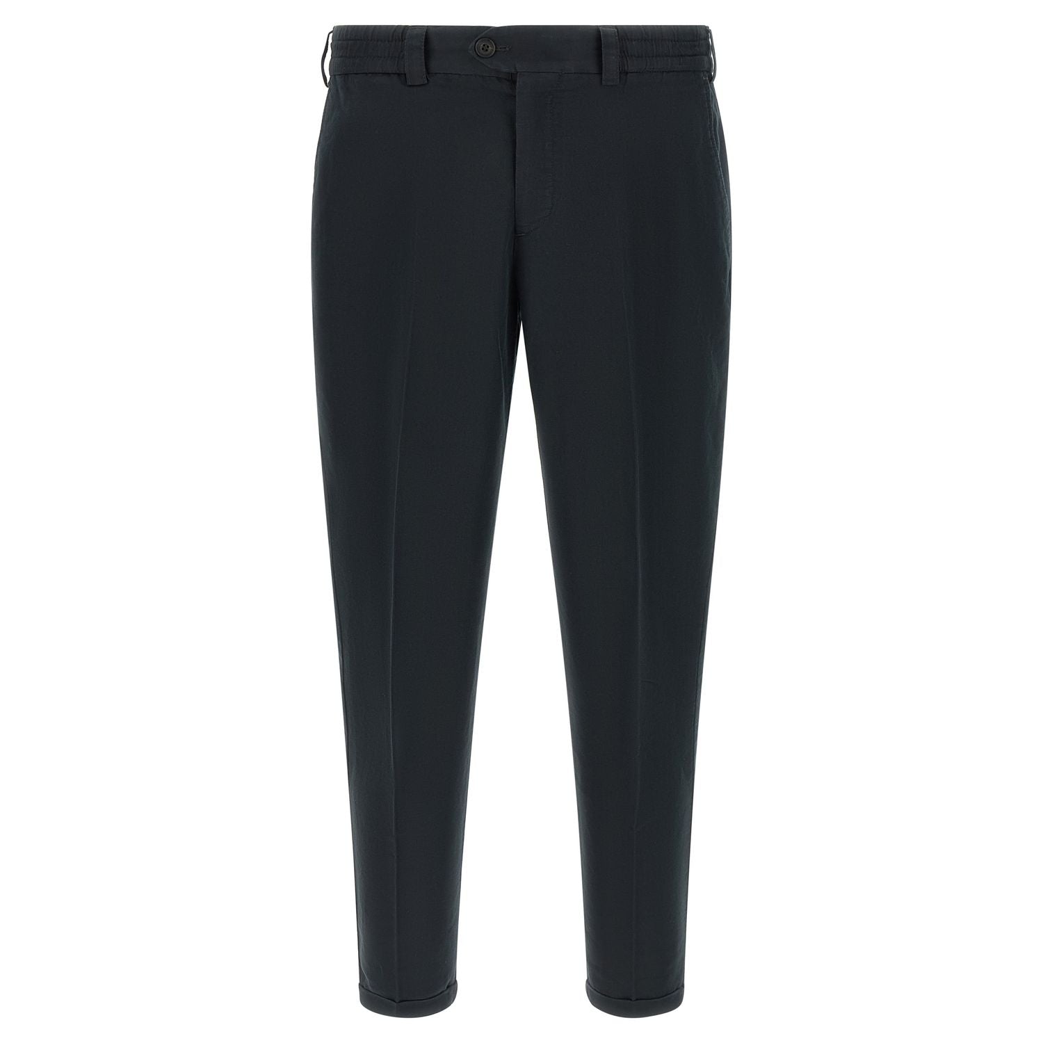 PT Torino Black Linen Casual Pants