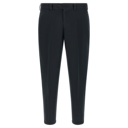 PT Torino Black Linen Casual Pants