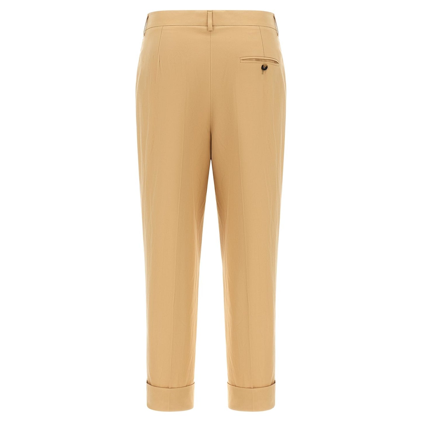 Alberto Biani Beige Cotton Casual Pants