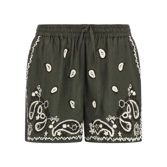 P.A.R.O.S.H. Bicolor Linen Bermuda Shorts