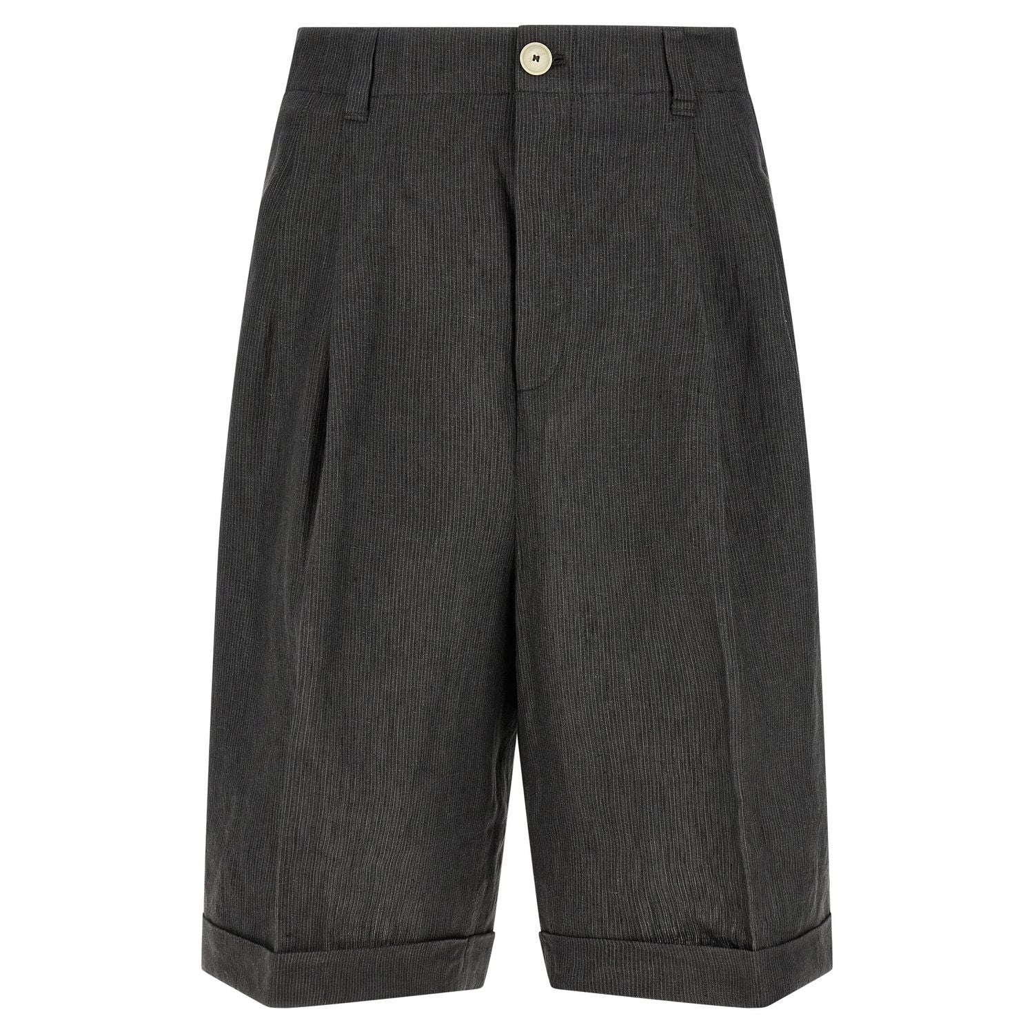 Jacquemus Gray Linen Bermuda Shorts