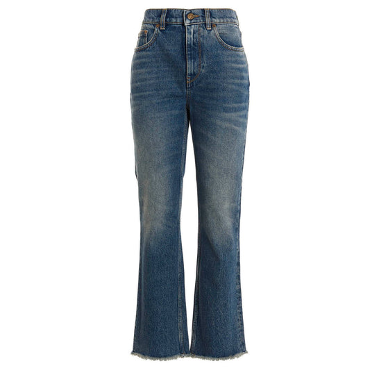 Golden Goose Blue Cotton Flared Jeans