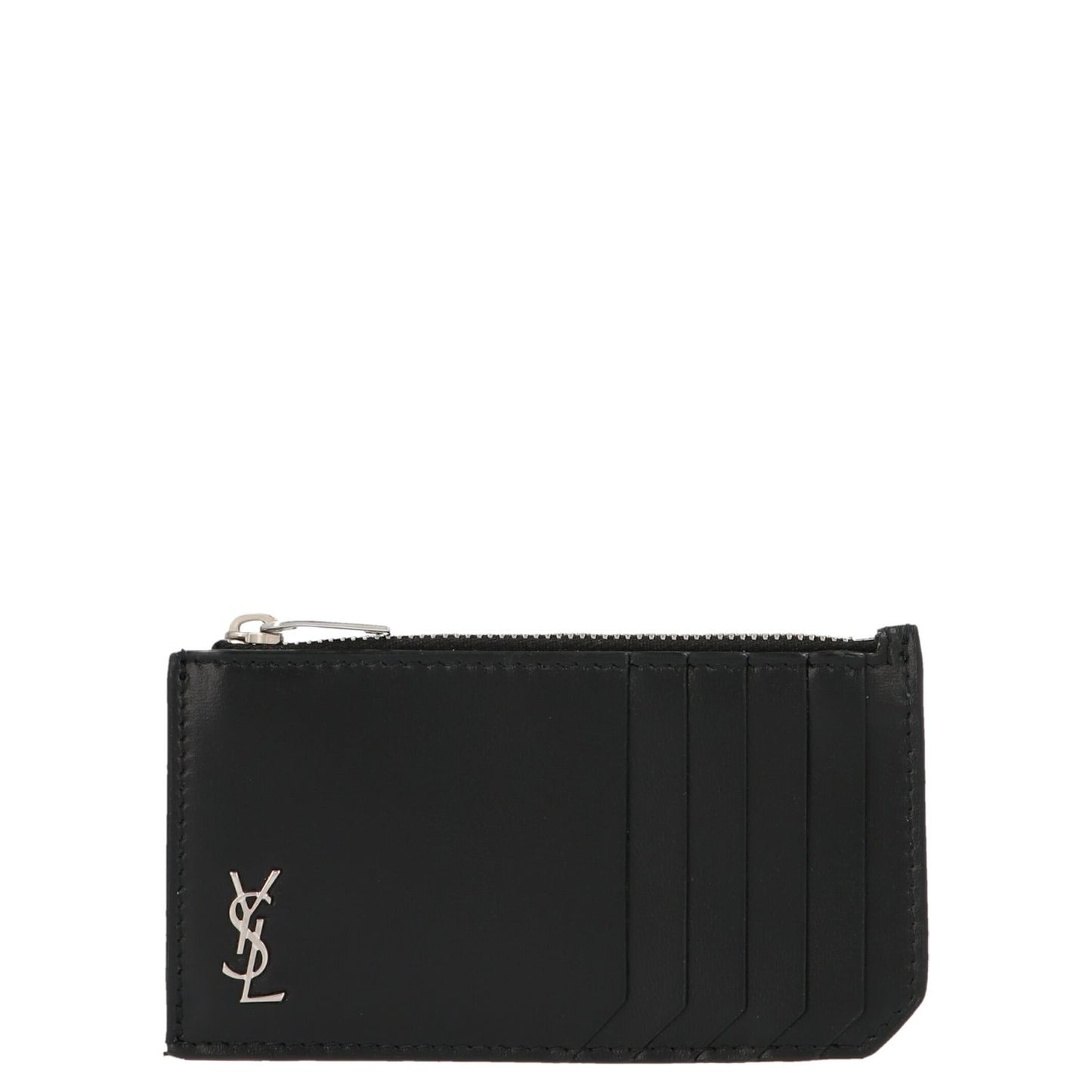 Saint Laurent Black Calfskin Cardholder