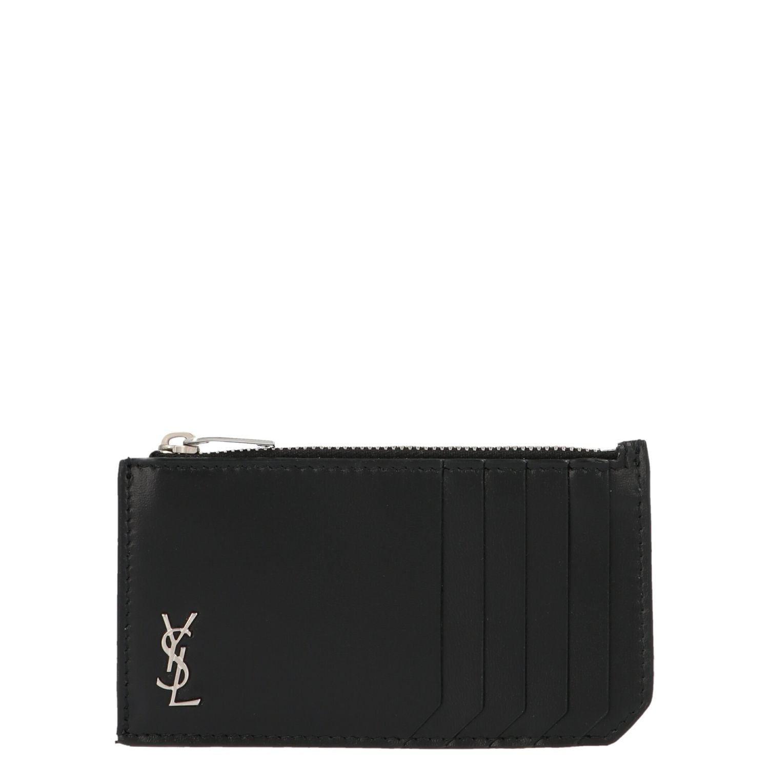 Saint Laurent Black Calfskin Cardholder