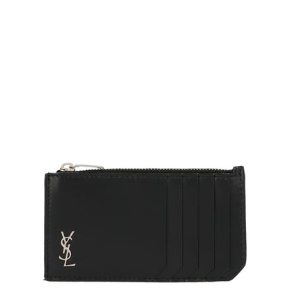 Saint Laurent Black Calfskin Cardholder