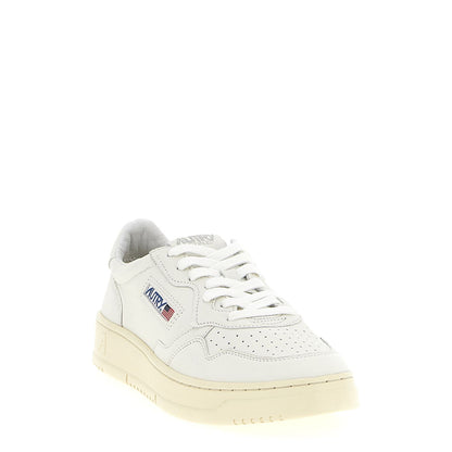 Autry White Goatskin Low Top Sneakers