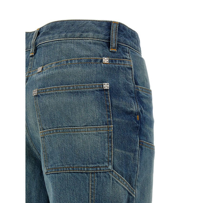 Givenchy Blue Cotton Flared Jeans