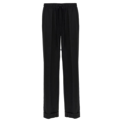Dolce & Gabbana Black Virgin Wool Casual Pants