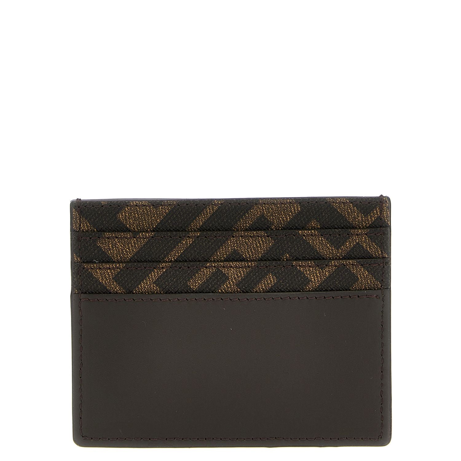 Fendi Brown Calf Leather Bos Taurus Cardholder