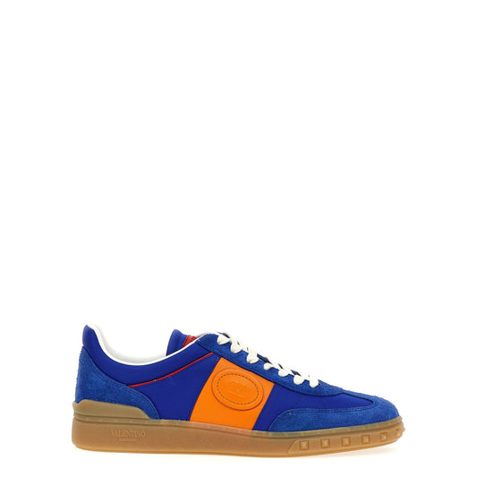 Valentino Garavani Blue Bovine Leather Low Top Sneakers