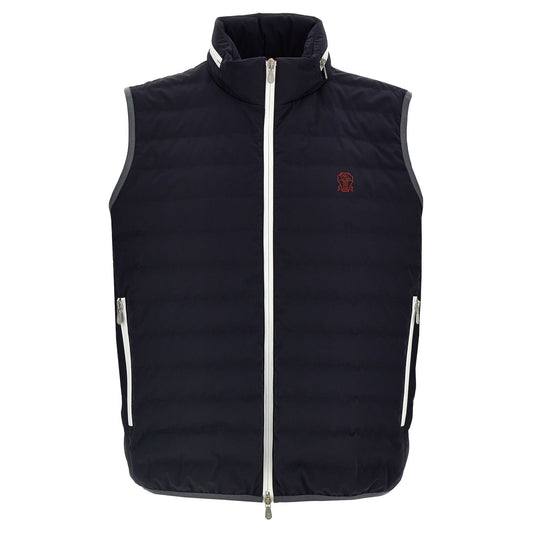 Brunello Cucinelli Blue Polyamide Coat
