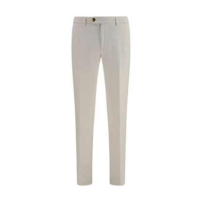 Brunello Cucinelli White Cotton Casual Pants