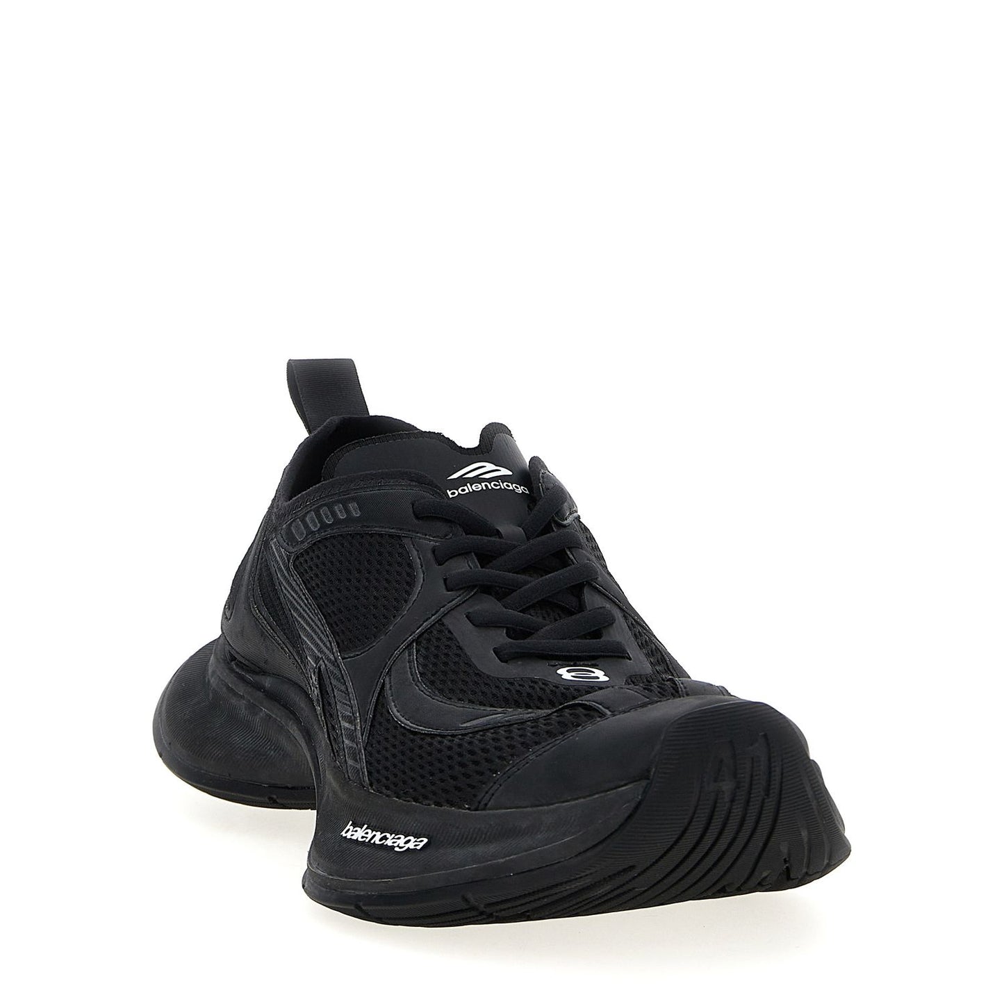 Balenciaga Black Polyester Athletic Sneakers