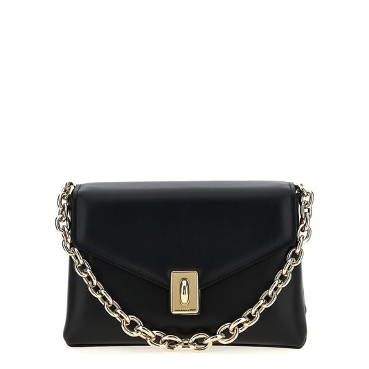 Furla Black Leather Shoulder Bag