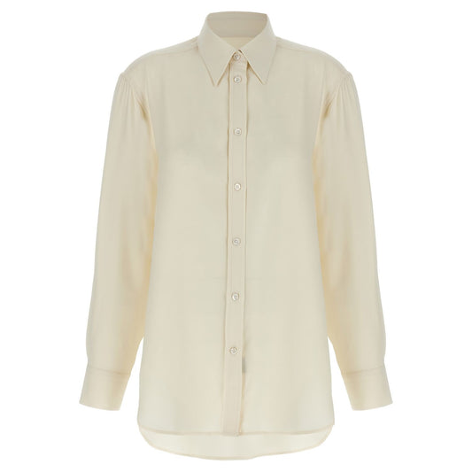 Brioni White Silk Blouse
