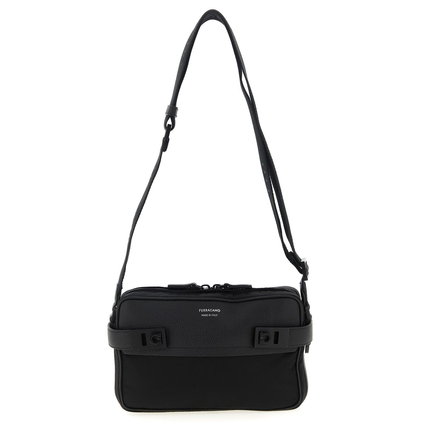 Ferragamo Black Fabric Crossbody Bag