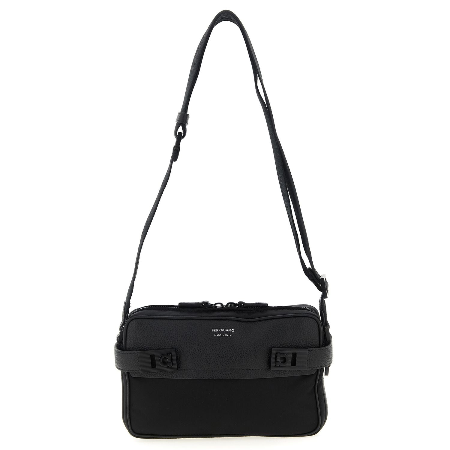Ferragamo Black Fabric Crossbody Bag