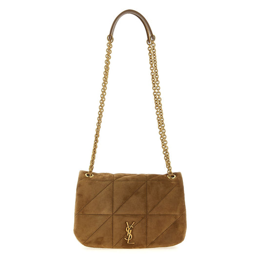 Saint Laurent Beige Calfskin Shoulder Bag
