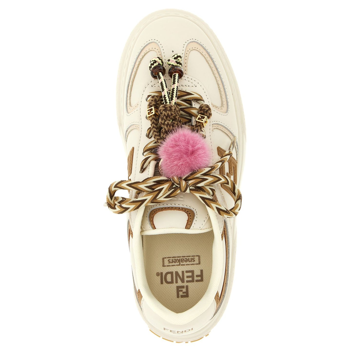 Fendi Multicolor Calfskin Platform Sneakers