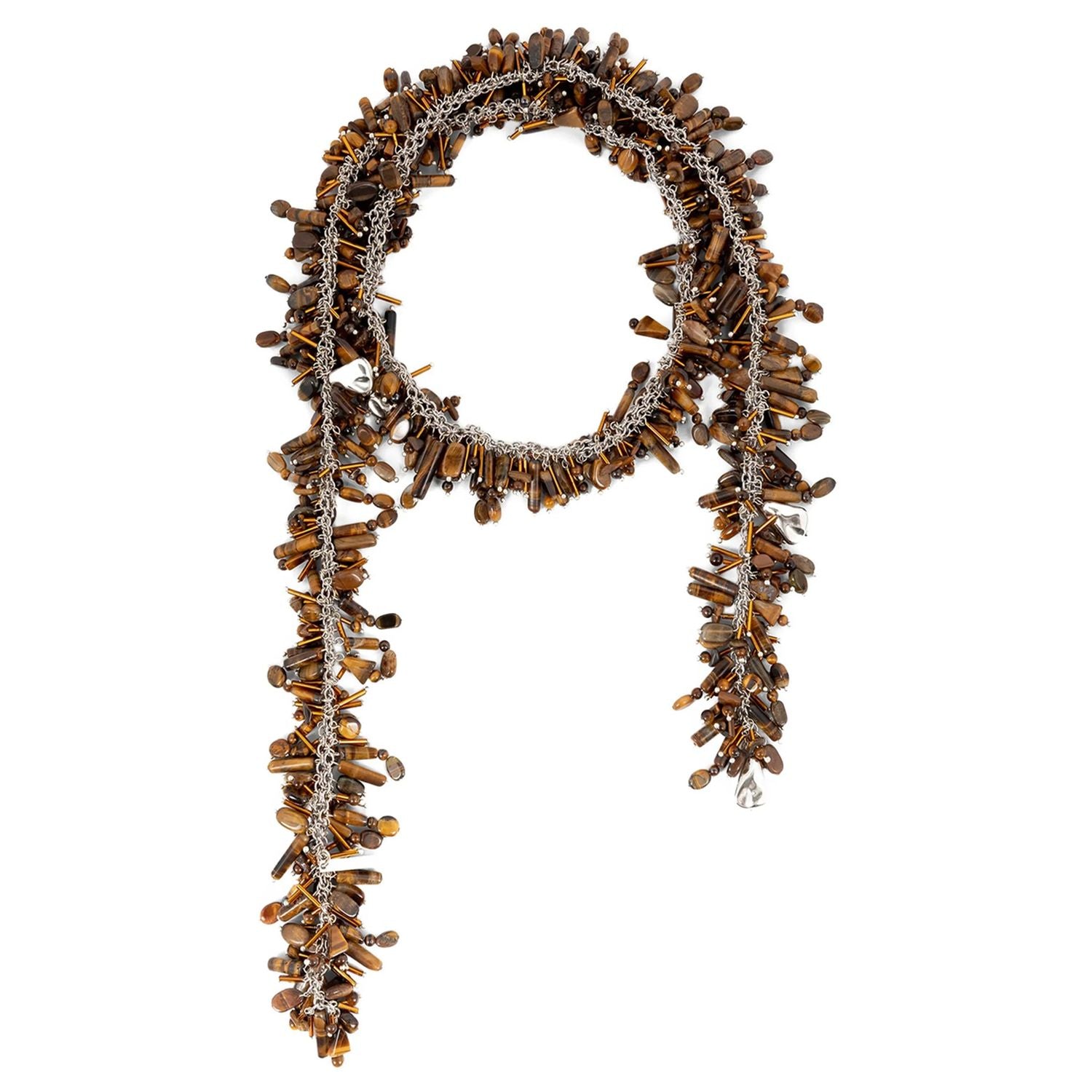 Dries Van Noten Brown Viscose Necklace