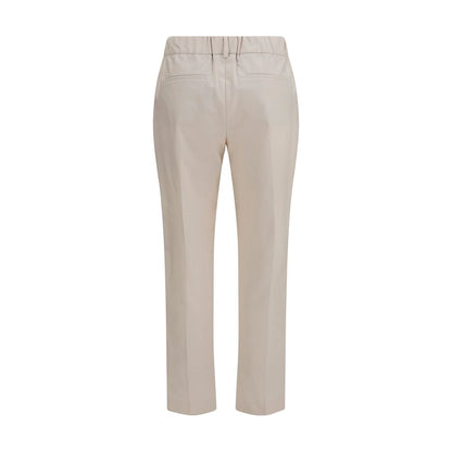 Brunello Cucinelli Beige Cotton Casual Pants