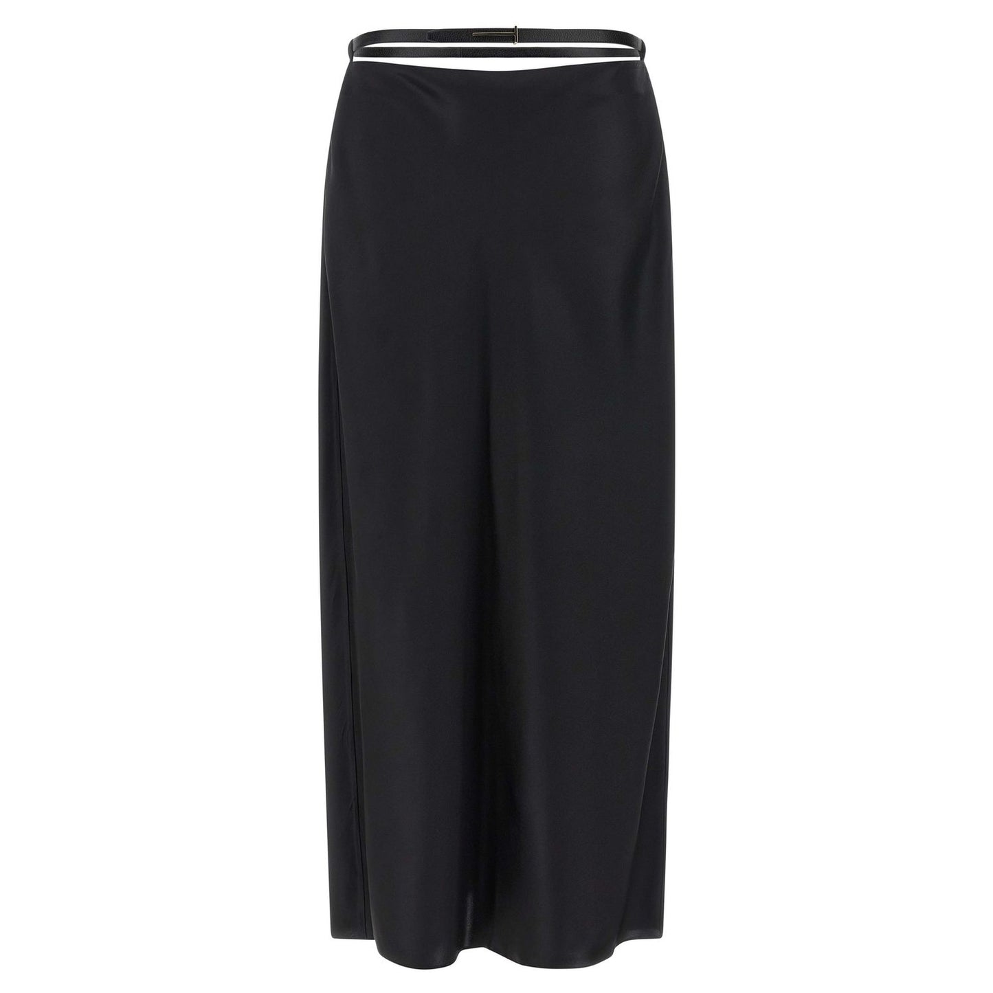 Tom Ford Black Silk Midi Skirt