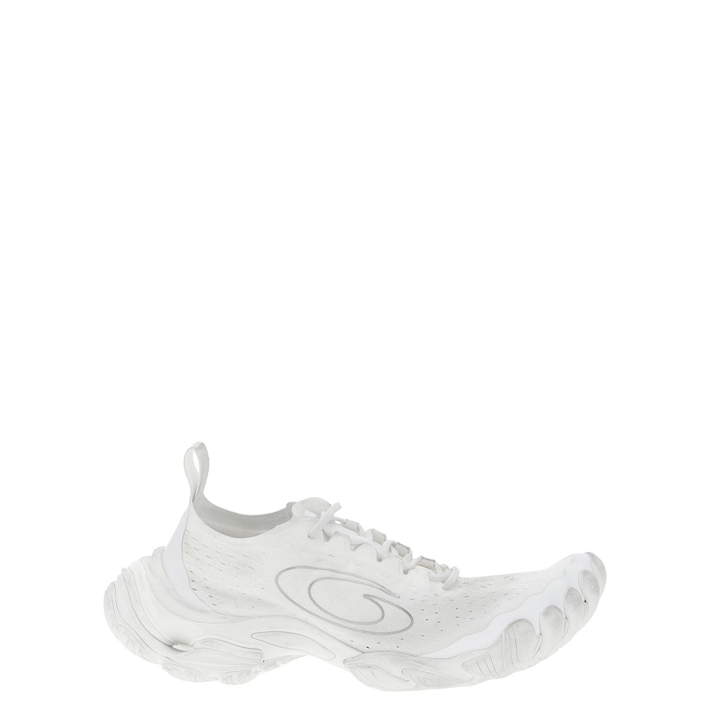 Balenciaga White Polyester Athletic Sneakers