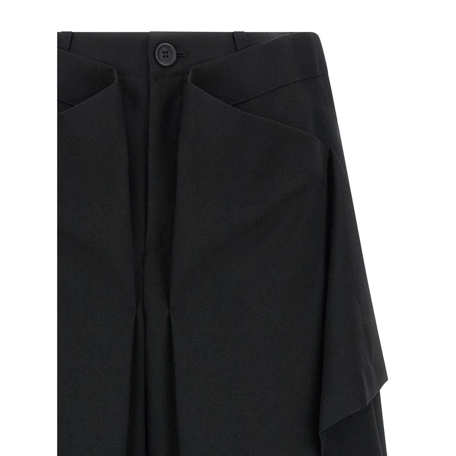 Issey Miyake Black Wool Casual Pants