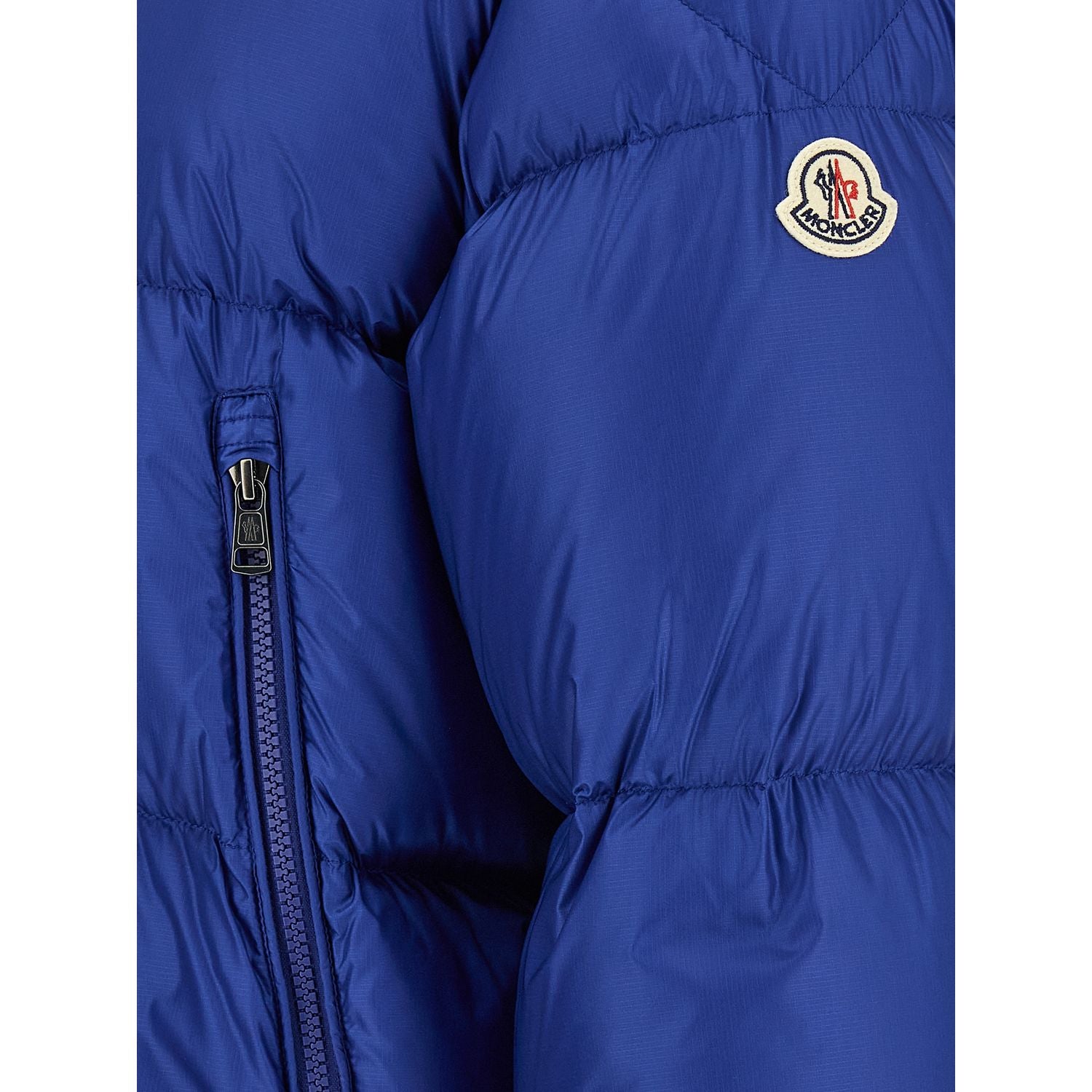 Moncler Blue Polyamide Full-Length Jacket