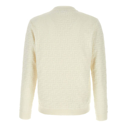 Fendi White Cotton Cardigan