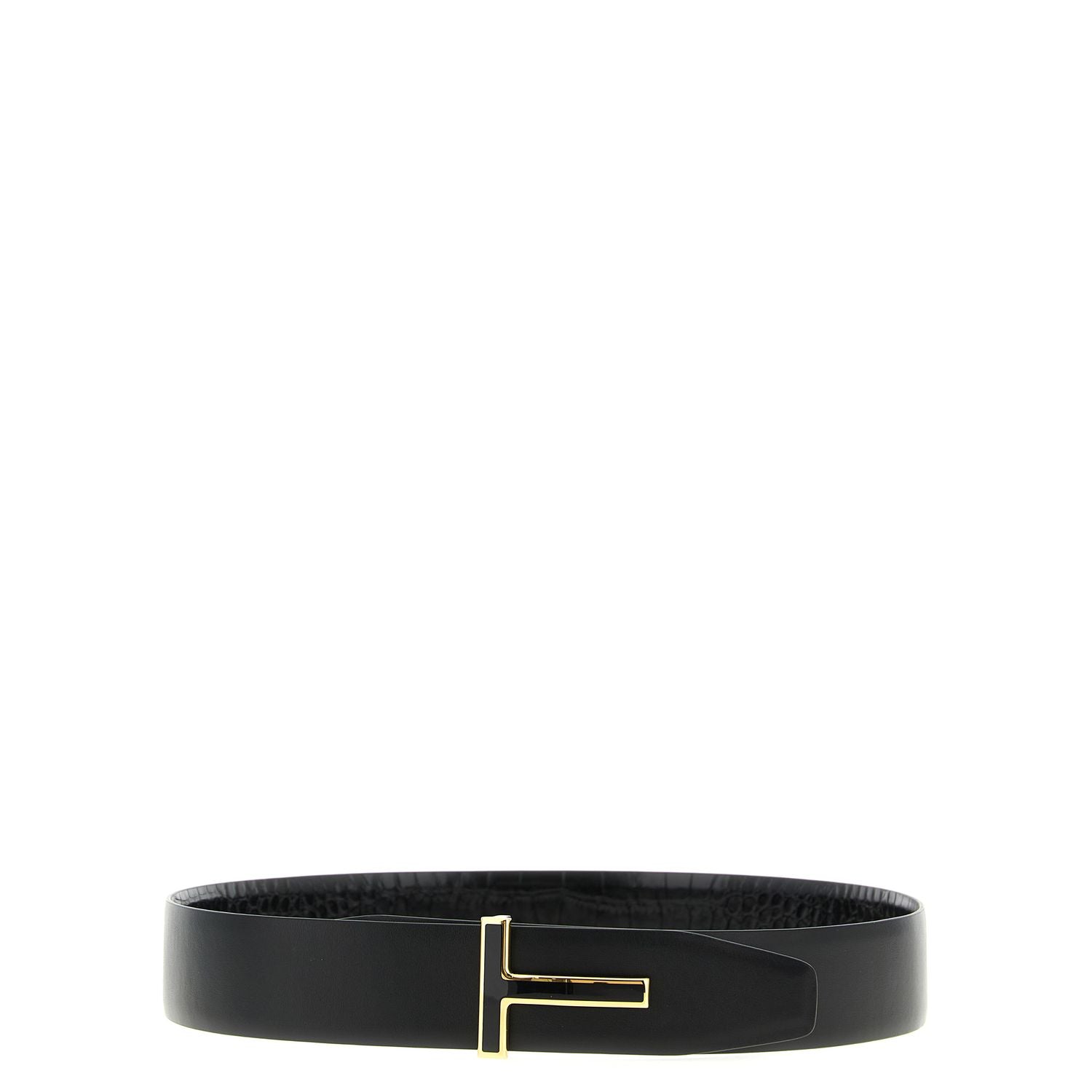 Tom Ford Black Calfskin Regular Belt