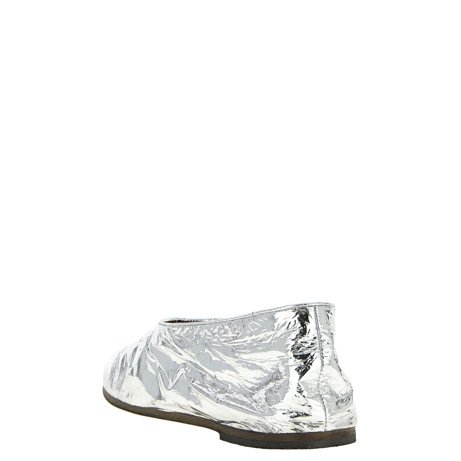 Marsell Silver Calfskin Ballet Flats