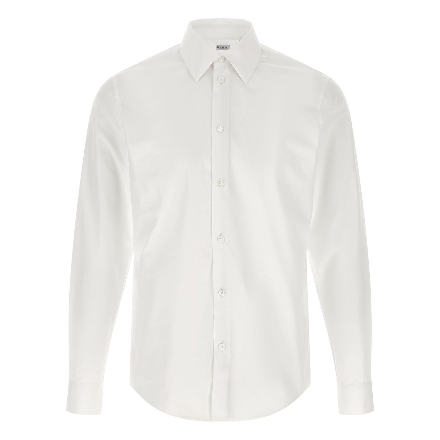 Burberry White Cotton Blouse