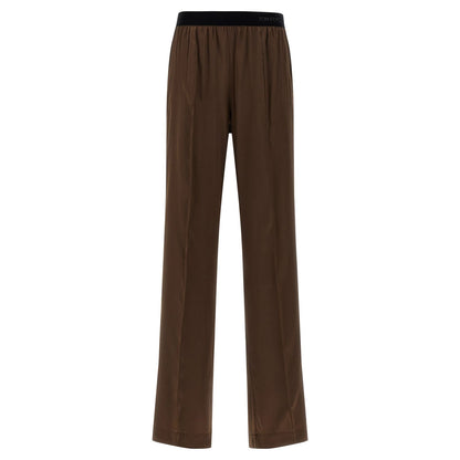 Tom Ford Brown Silk Casual Pants