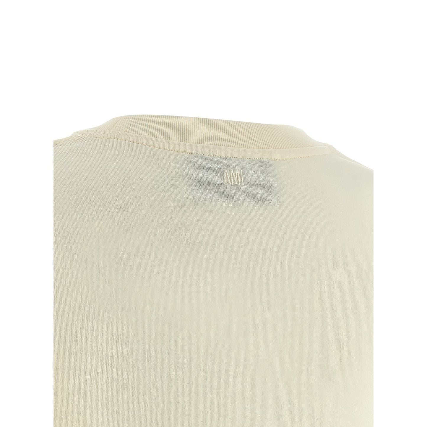 Ami Paris Beige Cotton T-Shirt