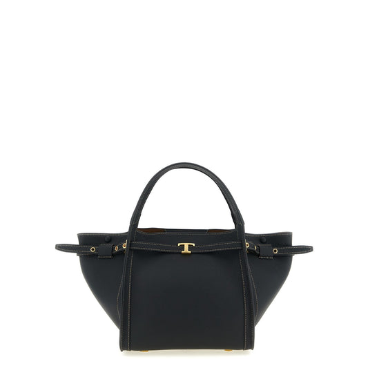 Tod's Black Calfskin Tote Bag